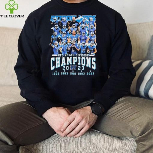 5 Time NFC North Division Champions Detroit Lions Football Team Shirt