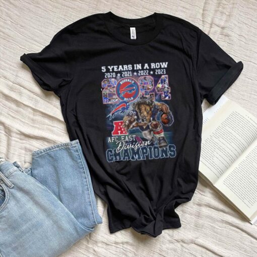 5 Years In A Row 2024 AFC East Division Champions For Buffalo Bills T Shirt