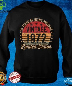 50 Year Old Vintage 1972 Limited Edition 50th Birthday T Shirt