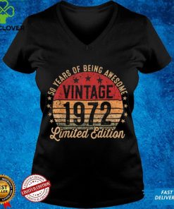50 Year Old Vintage 1972 Limited Edition 50th Birthday T Shirt