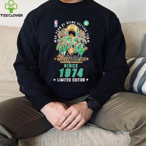 50 Years Of Being Boston Celtics Fan 2023 24 NBA Champions Since 1974 Limited Edition T Shirt