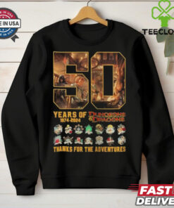 50 Years Of Dungeons And Dragons 1974 2024 Thanks For The Memories Signatures Shirt