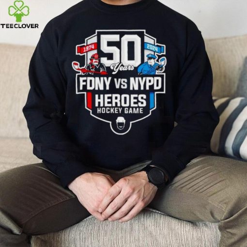 50 years 1974 – 2024 FDNY vs NYPD Heroes Hockey Game hoodie, sweater, longsleeve, shirt v-neck, t-shirt