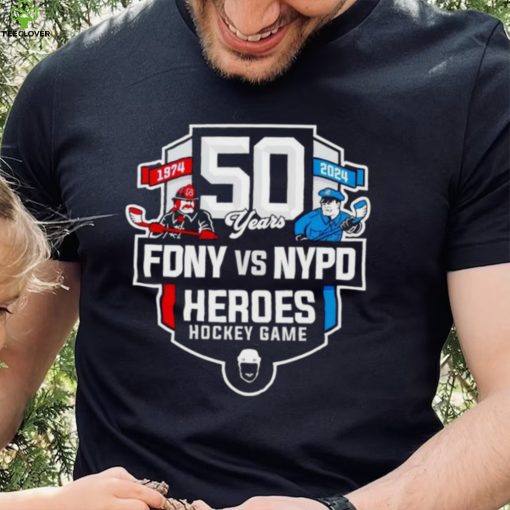 50 years 1974 – 2024 FDNY vs NYPD Heroes Hockey Game hoodie, sweater, longsleeve, shirt v-neck, t-shirt