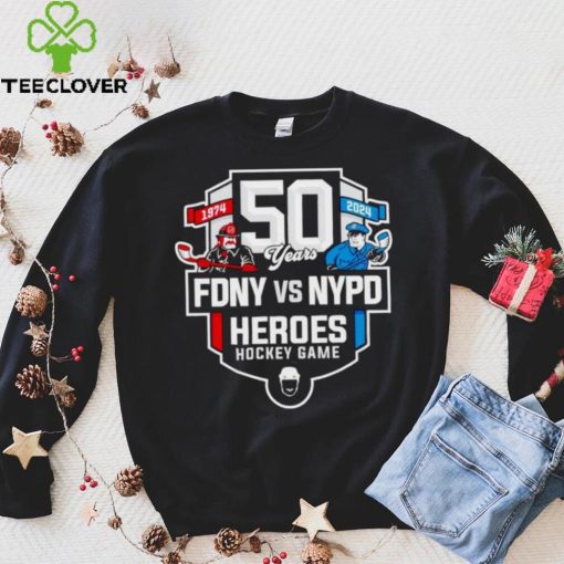 50 years 1974 – 2024 FDNY vs NYPD Heroes Hockey Game hoodie, sweater, longsleeve, shirt v-neck, t-shirt