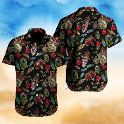 Skull Rose Hawaiian Shirt For Men Women Adult