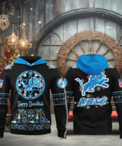 Detroit Lions Happy Hanukkah Holiday 2024 Hoodie