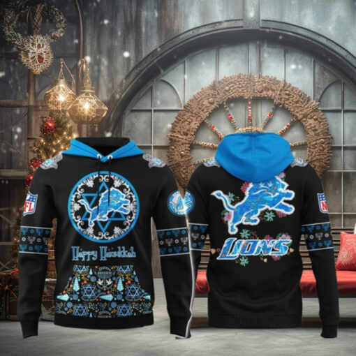 Detroit Lions Happy Hanukkah Holiday 2024 Hoodie