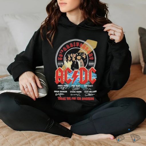 50th Anniversary 1979 2023 ACDC Thank You for the memories signatures hoodie, sweater, longsleeve, shirt v-neck, t-shirt