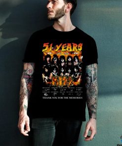 51 Years 1973 – 2024 Kiss Band Thank You For The Memories T Shirt