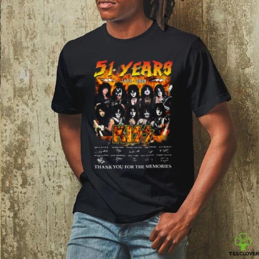 51 Years 1973 – 2024 Kiss Band Thank You For The Memories T Shirt