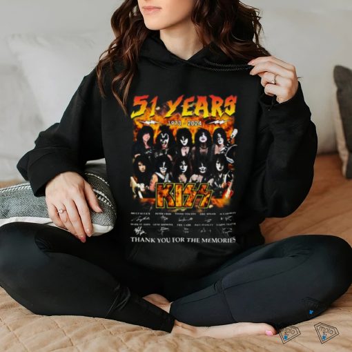 51 Years 1973 – 2024 Kiss Band Thank You For The Memories T Shirt