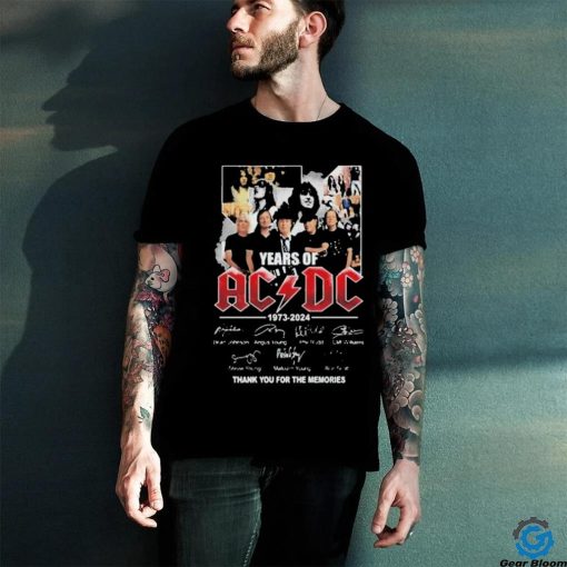 51 Years Of AC DC 1973 2024 Thank You For The Memories Shirt