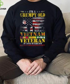 Im A Grumpy Old Vietnam Veteran American Flag Vietnam War T Shirt