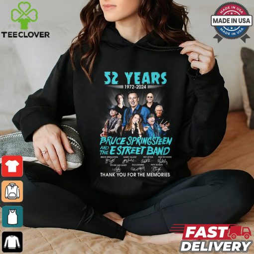 52 years 1972 2024 bruce springteen and the estreet band thank you for the memories hoodie, sweater, longsleeve, shirt v-neck, t-shirt