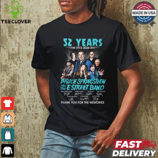 52 years 1972 2024 bruce springteen and the estreet band thank you for the memories hoodie, sweater, longsleeve, shirt v-neck, t-shirt