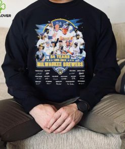 54 Years 19969 2023 Milwaukee Brewers Signature Shirt