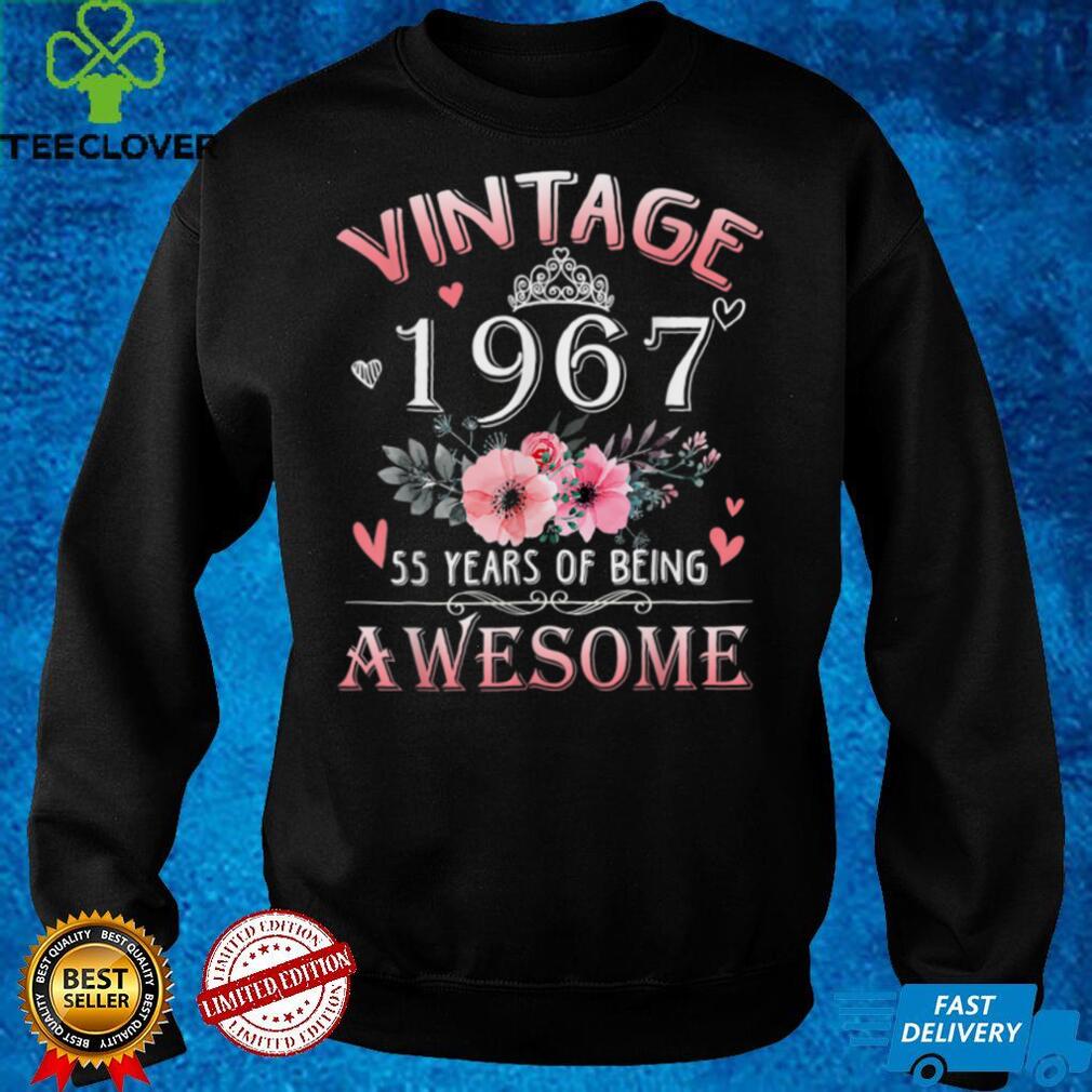 55 Year Old Made In Vintage 1967 55th Birthday Gifts Women T Shirt