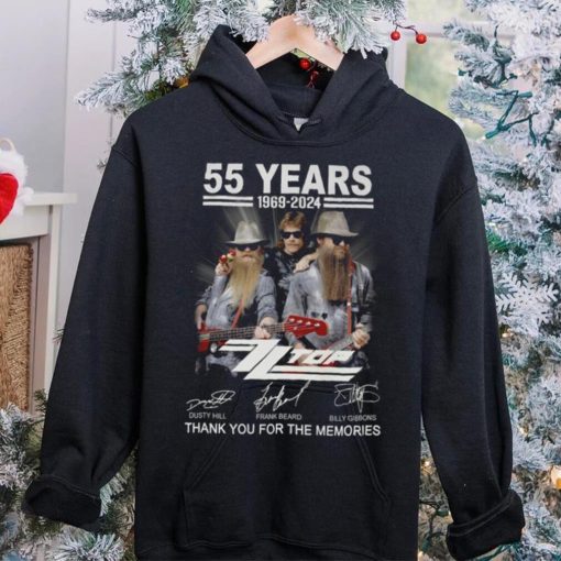 55 Years 1969 2024 Zz Top Thank You For The Memories T Shirt