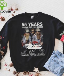 55 Years 1969 2024 Zz Top Thank You For The Memories T Shirt