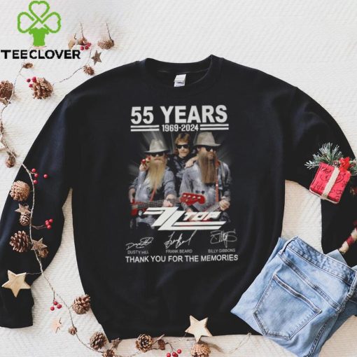 55 Years 1969 2024 Zz Top Thank You For The Memories T Shirt