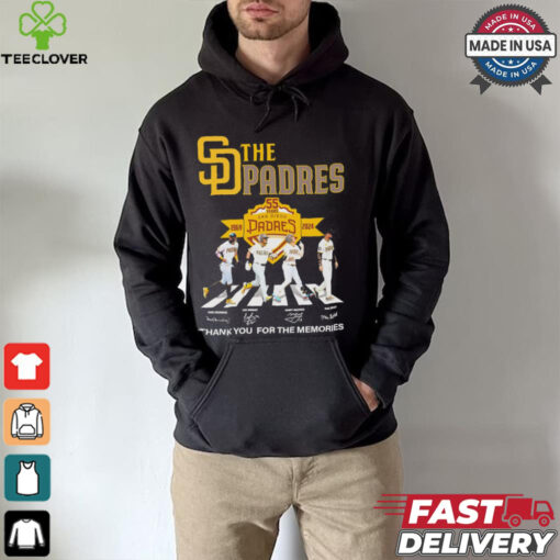 55 years San Diego Padres 1969 2024 thank you for the memories signatures hoodie, sweater, longsleeve, shirt v-neck, t-shirt