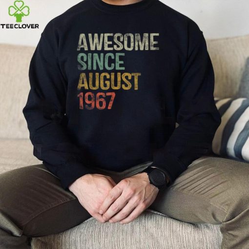 55th Birthday Gifts Awesome Since August 1967 55 Year Old T Shirt