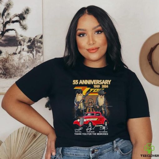 55th anniversary 1969 2024 zz top thank you for the memories shirt