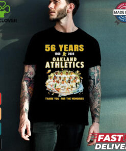 56 Years 1968 2024 Oakland Athletics Thank You For The Memories Shirt