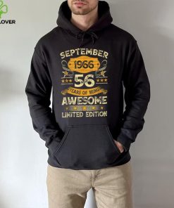 56 Years Old Gifts 56th Birthday Vintage September 1966 T Shirt