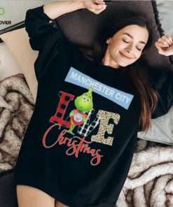Grinch Hug Heart Manchester City Love Christmas Shirt