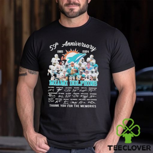 59th Anniversary 1965 2024 Miami Dolphins Thank You For The Memories Signatures shirt