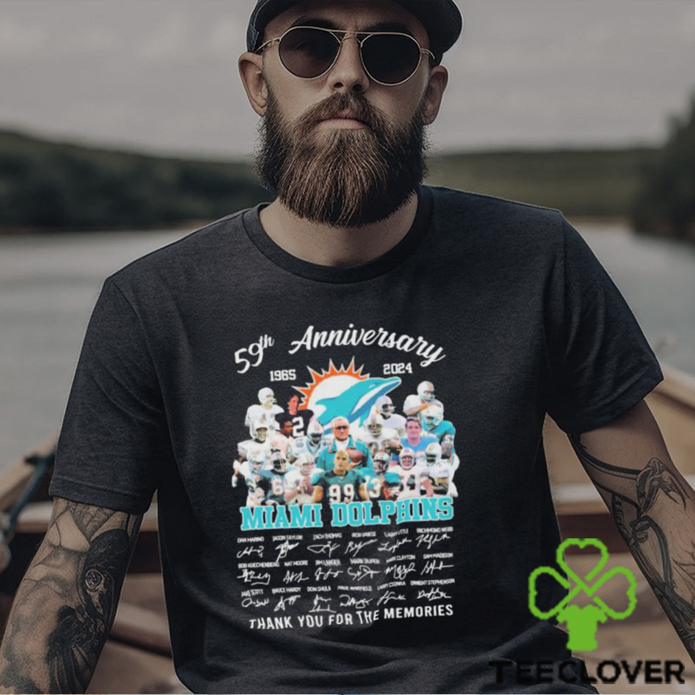 59th Anniversary 1965 2024 Miami Dolphins Thank You For The Memories Signatures shirt 59th Anniversary 1965 2024 Miami Dolphins Thank You For The Memories Signatures shirt