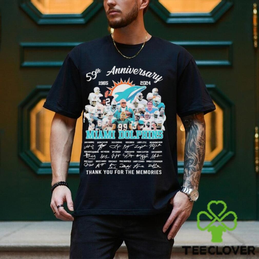 59th Anniversary 1965 2024 Miami Dolphins Thank You For The Memories Signatures shirt 59th Anniversary 1965 2024 Miami Dolphins Thank You For The Memories Signatures shirt