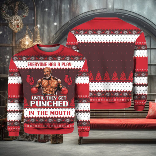 Mike Tyson Everyone Has A Plan Until They Get Punched in the Mouth Ugly Christmas Sweater