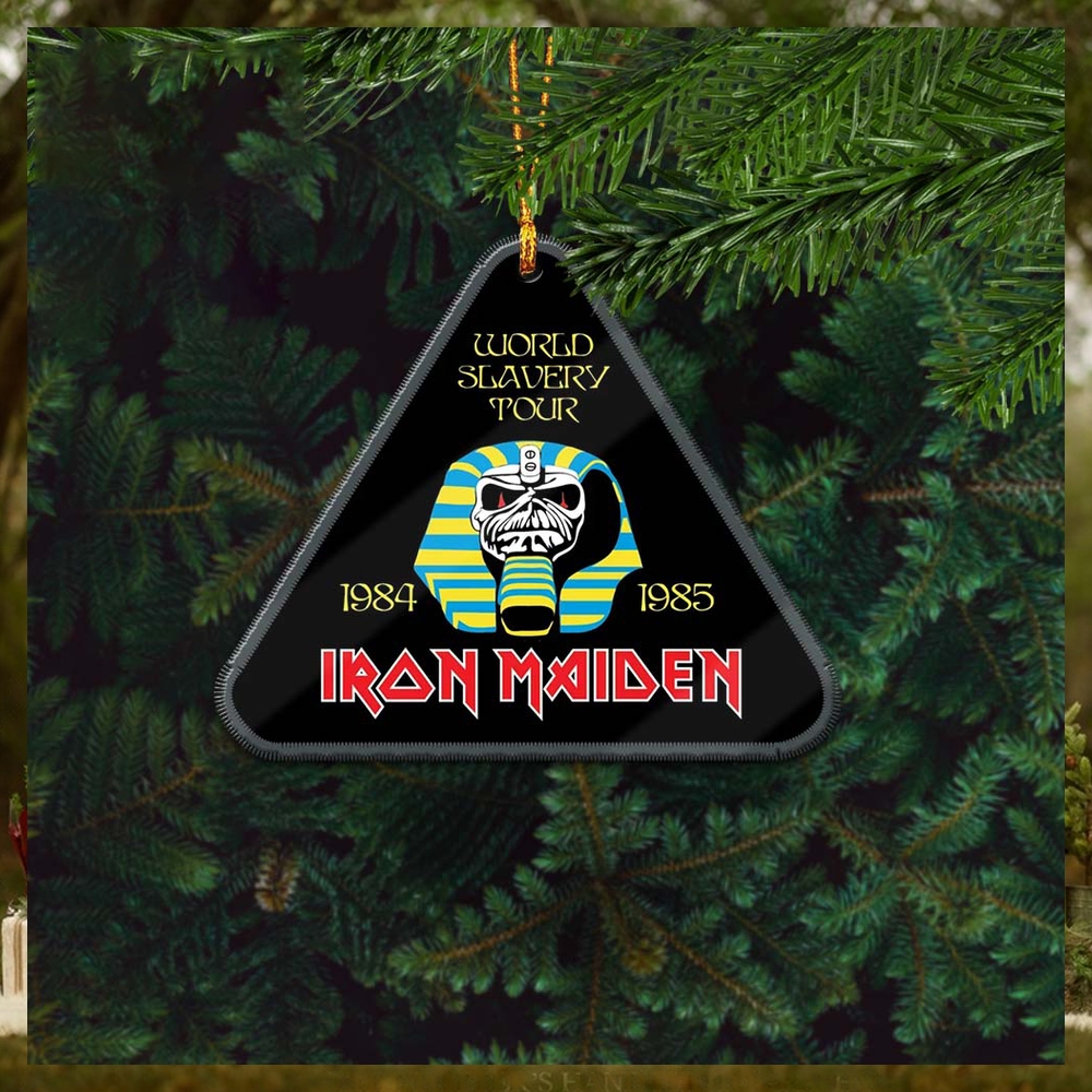Iron Maiden World Slavery Tour 1984 1985 Holiday Gifts Christmas Tree Ornament Iron Maiden World Slavery Tour 1984 1985 Holiday Gifts Christmas Tree Ornament
