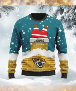 Jacksonville Jaguars NFL Football Team Logo Symbol Santa Claus Custom Name Personalized 3D Ugly Christmas Sweater Shirt For Men And Women On Xmas Days