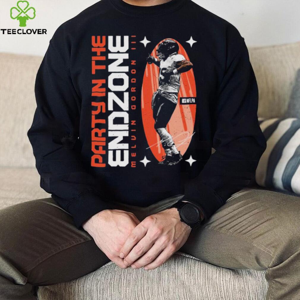 Melvin Gordon Denver Broncos Endzone Party Signature Shirt Melvin Gordon Denver Broncos Endzone Party Signature Shirt