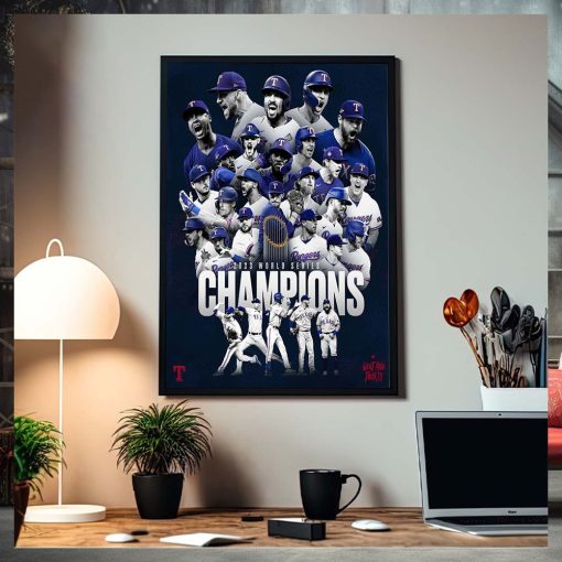 Congrats Texas Rangers Are 2023 World Series Champions MLB Home Decor Poster Canvas