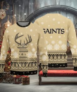 New Orleans Saints Christmas Reindeer Ugly Christmas Sweater Hat AOP Gift For Fans