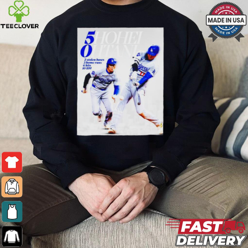 5hohei 0htani LA Dodgers 2 stolen bases 3 home runs 6 hits 10 RBI T shirt 5hohei 0htani LA Dodgers 2 stolen bases 3 home runs 6 hits 10 RBI T shirt