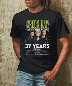 Official official Green Day The Saviors Tour 37 Years 1987 2024 Thank You For The Memories Signatures Shirt