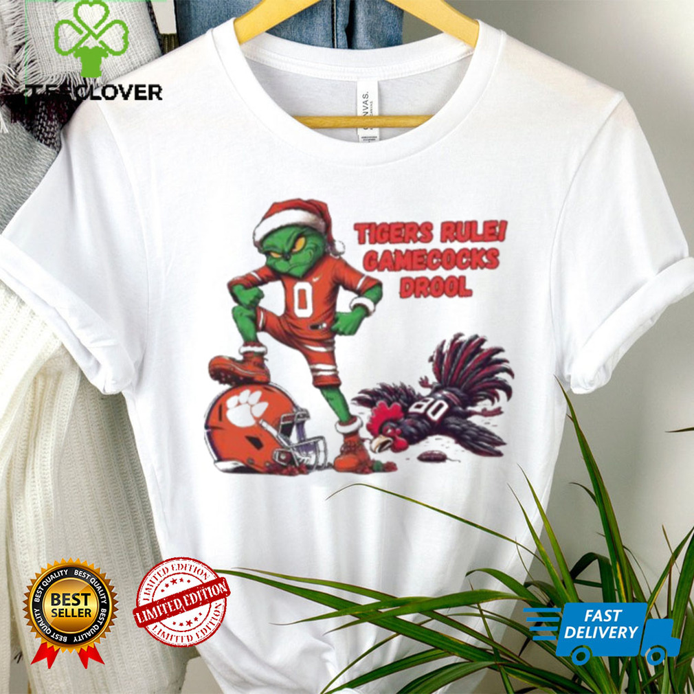 Santa Hat Grinch Tigers Rule Gamecocks Drool Shirt Santa Hat Grinch Tigers Rule Gamecocks Drool Shirt