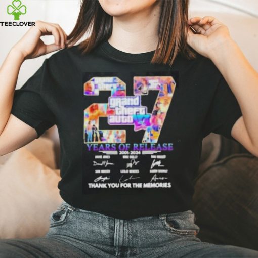 Grand Theft Auto VI 27 years of release 2001 2024 thank you for the memories shirt