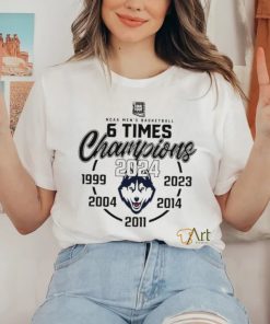 6 Times Champions UConn Huskies Basketball NCAA logo shirt