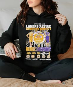 6 Years Ago Lakers Retire Kobe’s 8 And 24 Kobe Bryant Signatures Thank You For The Memories Logo T shirt