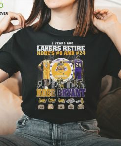 6 Years Ago Lakers Retire Kobe’s 8 And 24 Kobe Bryant Thank You For The Memories T Shirt