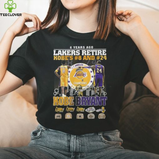 6 Years Ago Lakers Retire Kobe’s 8 And 24 Kobe Bryant Thank You For The Memories T Shirt