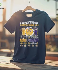 6 Years Ago Lakers Retire Kobe’s 8 And 24 Kobe Bryant Thank You For The Memories T Shirt