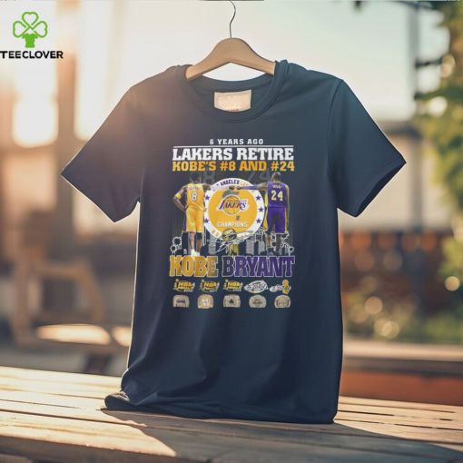 6 Years Ago Lakers Retire Kobe’s 8 And 24 Kobe Bryant Thank You For The Memories T Shirt